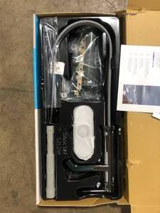 lot 28 image: MOEN Genta Single Handle Single Hole Bathroom Faucet in Chrome customer return review pictures