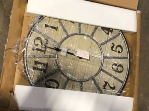 lot 45 image: FirsTime & Co. Cooper 27 in. Wall Clock customer return review pictures