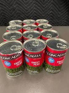 2 Back - Lot of 12 Cans Aconcagua Whole Sweet Peas in Brine