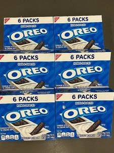 Lot of 6 Nabisco Oreo Handi-Snacks Cookie Sticks N Creme Dip 4.6 oz Packs