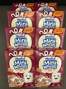 Kelloggs Frosted Mini-Wheats Pumpkin Pie Spice Cereal - 8 Boxes (14.3 oz each)
