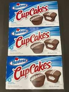 Hostess CupCakes - Frosted Chocolate Cake with Creamy Filling (3 Boxes)