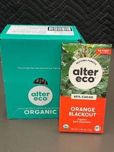 Alter Eco Organic Dark Chocolate Orange Blackout 85% Cacao - 12 Pack