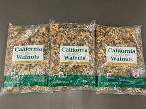 LA 1 - Lot of 3 California Shelled Walnuts, 1 LB Bags