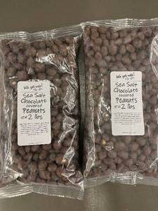 Sea Salt Chocolate Covered Peanuts - 2 Packs of 2 lbs Each