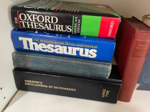 lot 13 image: Dictionaries, Thesaurus, World Atlas Book Collection