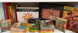 lot 23 image: Collection of Childrens Books-Story Wagon, Story Train, 3 Musketeers, A Big Little Book Collection by Moby Books