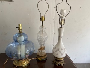 lot 29 image: Lamp Collection with Optional Lampshades