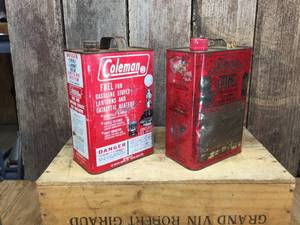 lot 39 image: Vintage Coleman Fuel 1 Gallon Cans