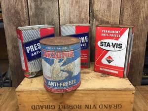 lot 52 image: 4 Vintage Anti-Freeze Cans
