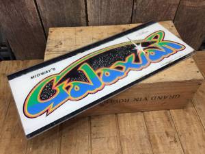 lot 82 image: Vintage GALAXIAN Arcade Game Marquee - Midways 1979