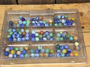 lot 90 image: Vintage Marbles in Organizer