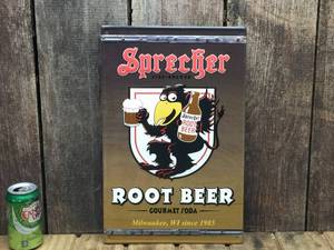 lot 97 image: SPRECHER Root Beer Embossed Tin Sign - 11 x 17