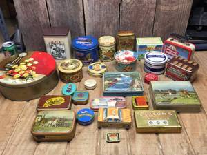lot 123 image: Variety Vintage Product Tins