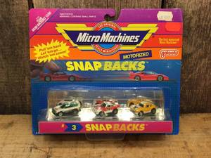 lot 130 image: Vintage Micro Machines Snap Backs #3 on Card