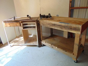 Mixed Lot of Portable Work Benches and Movers