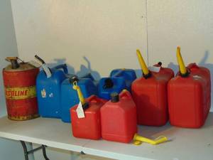 Large Mixed Lot of GasKerosene Cans