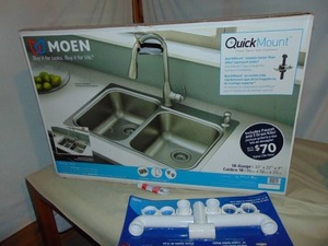 Moen Sink with Faucets and Drain Kits