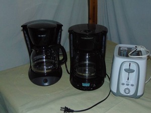 Mixed Lot of Coffee Makers and Toaster
