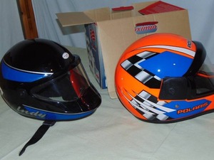 2 Snowmobile Helmets
