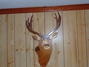 Wood Whitetail Deer Wall Plaque