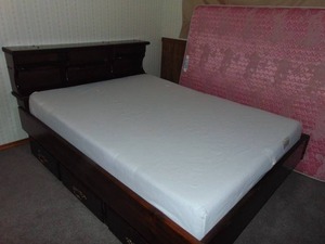 Headboard and Frame with 3 Underbed Drawers