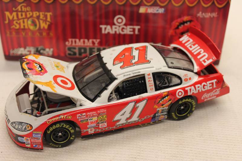 lot 90 image: Jimmy Spencer #41 Target The Muppet Show 25 years Action Limited Edition Die-Cast Stock Car Replica with Box