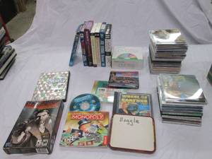 lot 20 image: Music CDs, PC games, audio cassett...