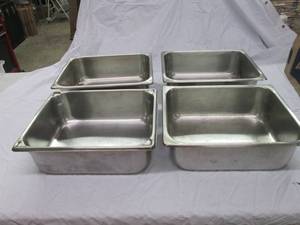 lot 30 image: 4 stainless steel NSF restaurant cr...