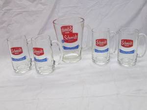 lot 41 image: Schmidt beer pitcher and 4 matching...