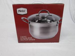 lot 112 image: 7 quart stainless dutch oven...