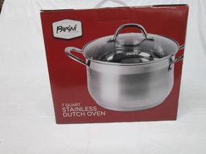 lot 115 image: 3.5 quart stainless steel dutch ove...