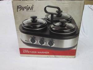 lot 126 image: Parini triple appetizer warmer...