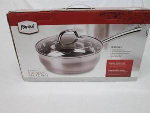 lot 132 image: Parini 9.5 inch stainless sautee pa...