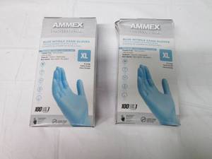 lot 170 image: Ammex professional blue nitrile exa...