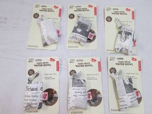 lot 220 image: 6 fake news water bowls for pets ho...