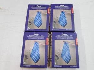 lot 233 image: 4 crafters indigo bandana making ki...