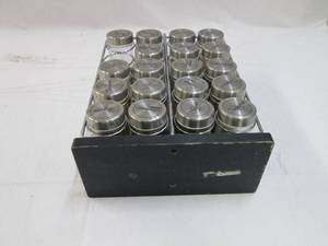 lot 277 image: Spice rack 23 spices in glass jars ...