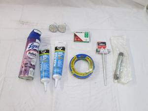 lot 309 image: Misc items painters tape, lysol, st...