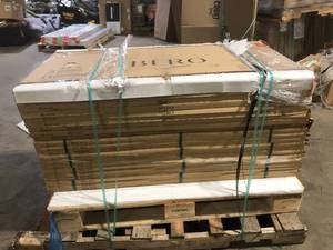 Pallet with 22 boxes of Ivy Hill Tile Montgomery Ribbon Black 24 in. x 48 in. Matte Porcelain Floor and Wall Tile (15.49 sq. ft.Case) customer return review pictures
