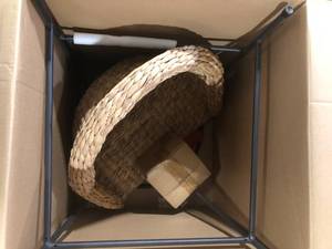 StyleWell Natural Woven Hyacinth Counter Stool with Low Back customer return review pictures