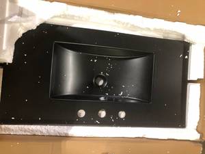 MODWAY Cayman 36 in. Bathroom Sink in Black