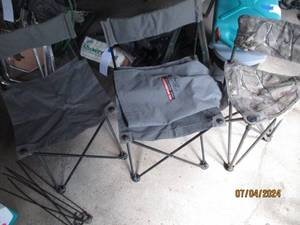 lot 31 image: Trio of portable camping chairs...