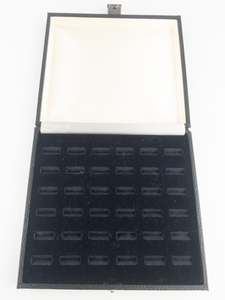 Leather Black Ring holder. Holds 36 Rings
