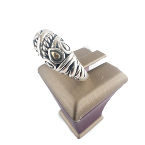 JOHN HARDY  Sukhothai Collection Sterling & 14K Yellow Stack Ring. Size 6.75 - 7.