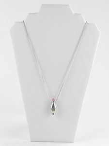 AVON 2004 Presidents Club Perfume Bottle Base Metal Pendant Necklace.