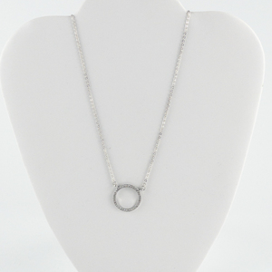 Cute, EternityCircle Of Life Rhinestone Base Metal Princess Necklace.