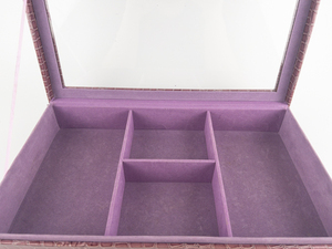 COLLEENS PRESTIGE PurpleMaroon Crocodile Print Jewelry Box