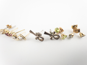 Large Lot Of Base Metal Stud Earrings.