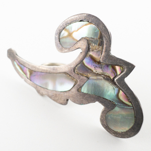 VKE IGUALA MEXICO Abalone Inlay Sterling Silver Screw-Back Non-Pierced.